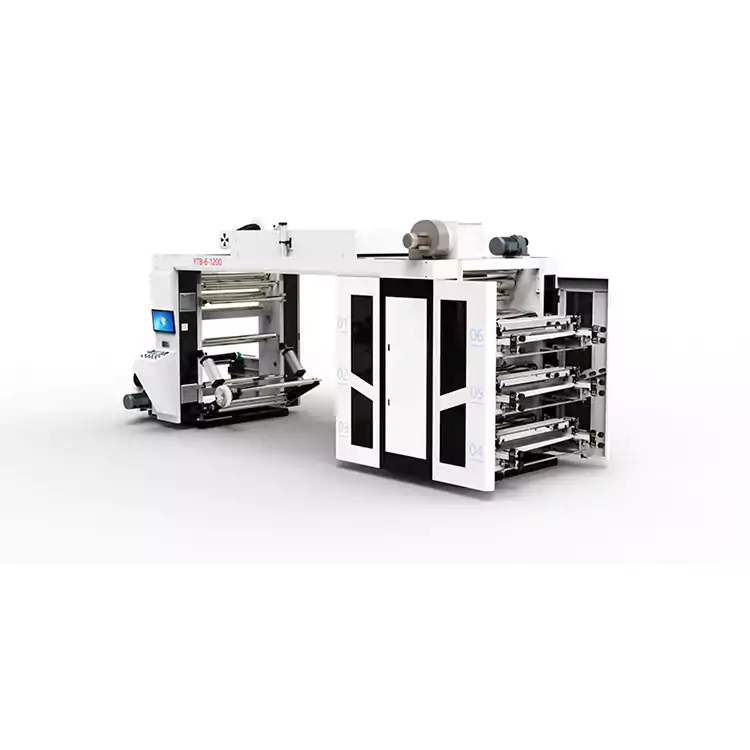 Stampante flessografica ad alta velocità Stampante a stack di sacchetti di plastica a colori multipli